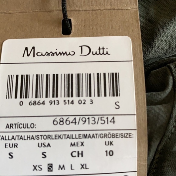 NWT. Massimo Dutti Grey Cupro Top. Size S. - Picture 6 of 9